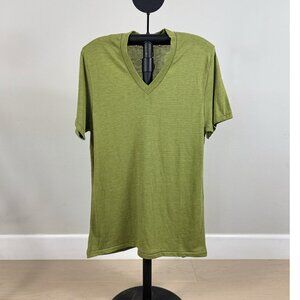 Alternative Apparel Unisex Green V-Neck T-Shirt